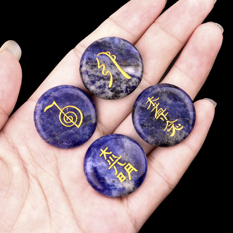 1553-Reiki Great Light Reiki Symbol Amethyst Agate Stone Power Balance Enhancement Healing