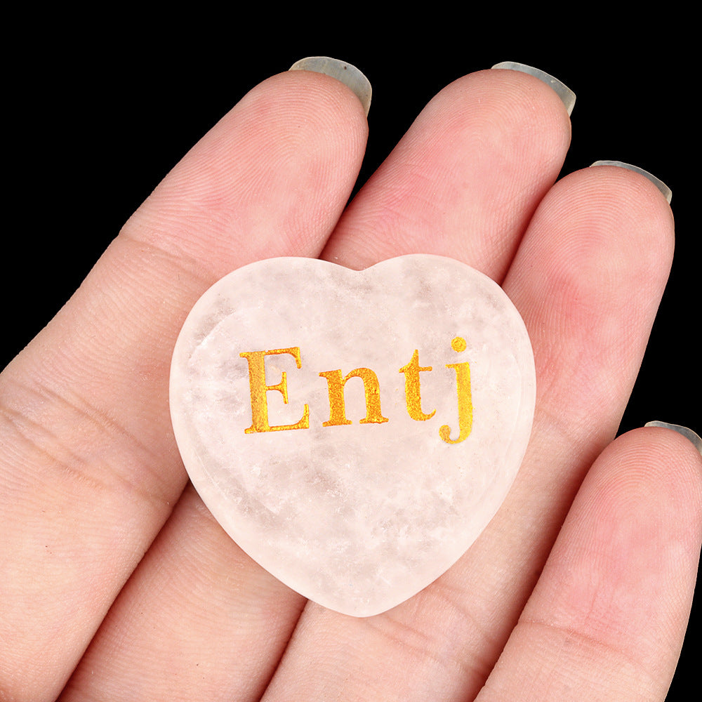 1967-White crystal love lettering MBTI16 personality type I person E person desktop ornaments student club gift