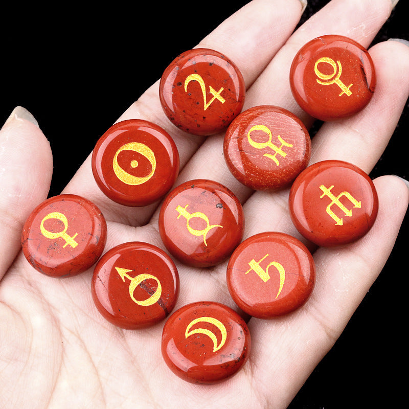 2051-Ten major planet symbols in the solar system, astronomical symbols of planets, galaxy planet learning runes