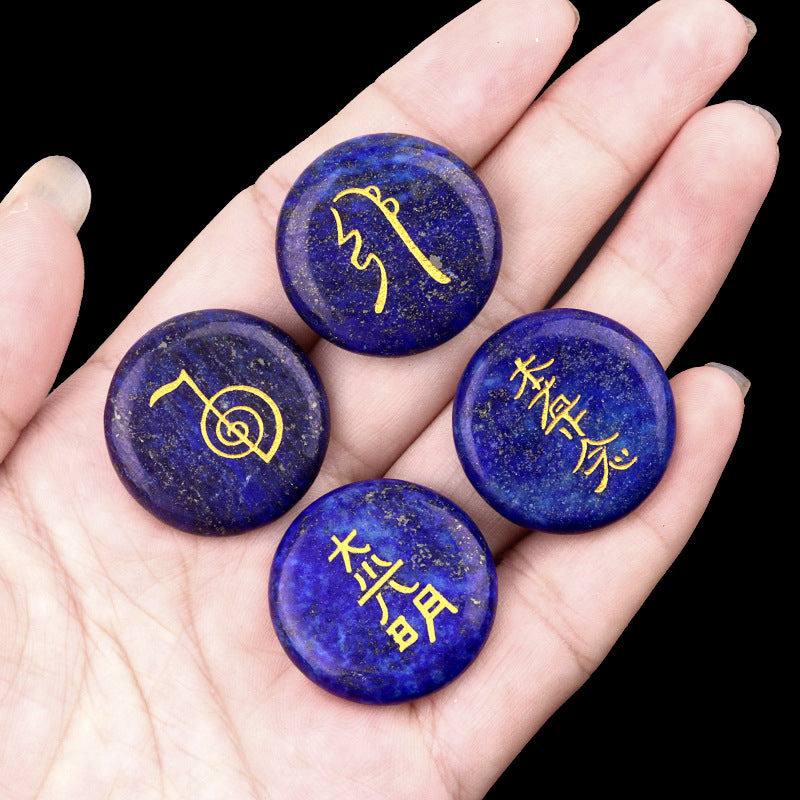 1553-Reiki Great Light Reiki Symbol Amethyst Agate Stone Power Balance Enhancement Healing