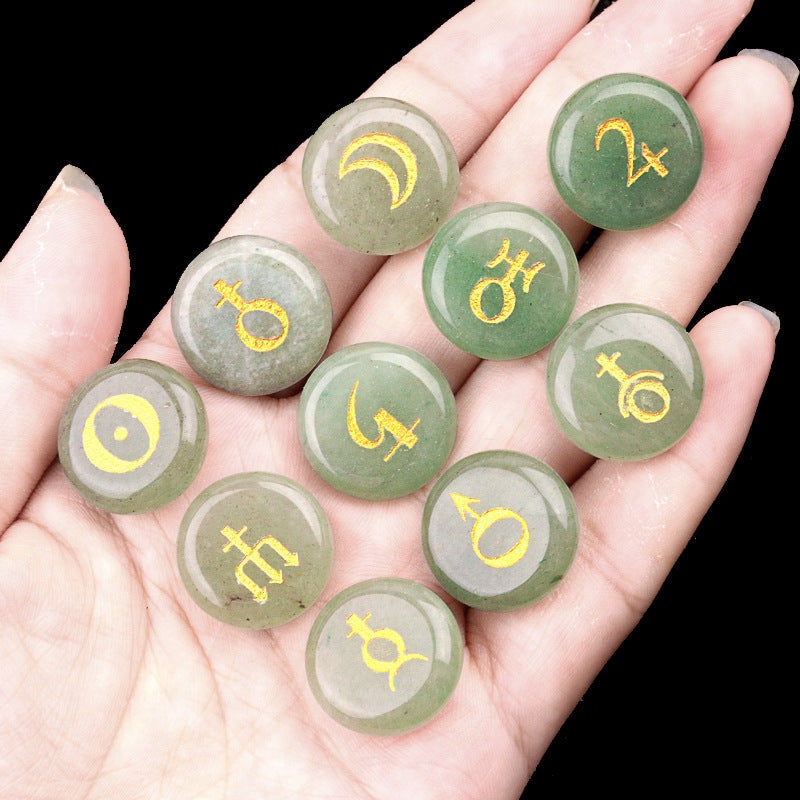 2051-Ten major planet symbols in the solar system, astronomical symbols of planets, galaxy planet learning runes