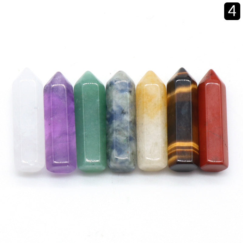 1261-Hexagonal column set Hexagonal column seven colors 7 irregular seven colors color box packaging cross-border supply