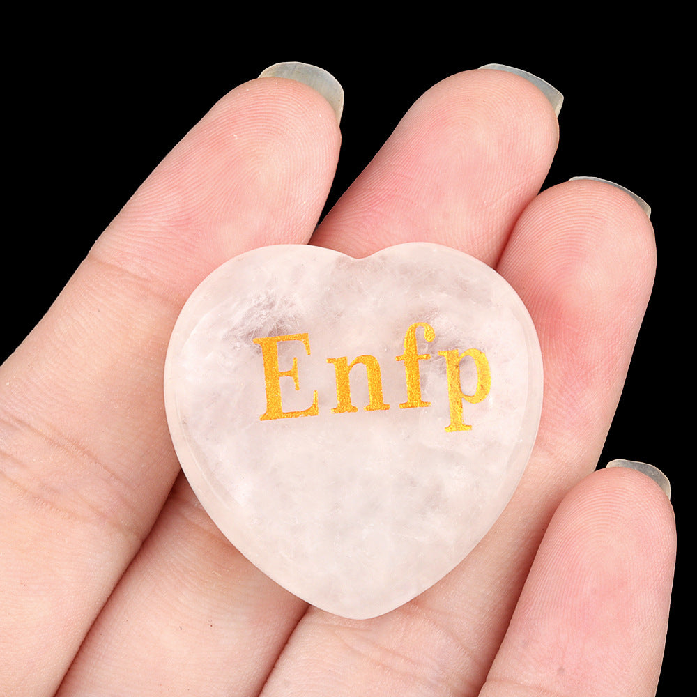 1967-White crystal love lettering MBTI16 personality type I person E person desktop ornaments student club gift