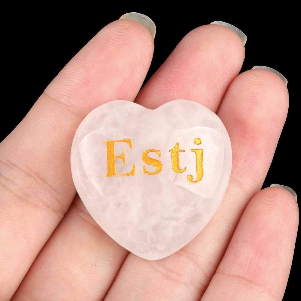 1967-White crystal love lettering MBTI16 personality type I person E person desktop ornaments student club gift