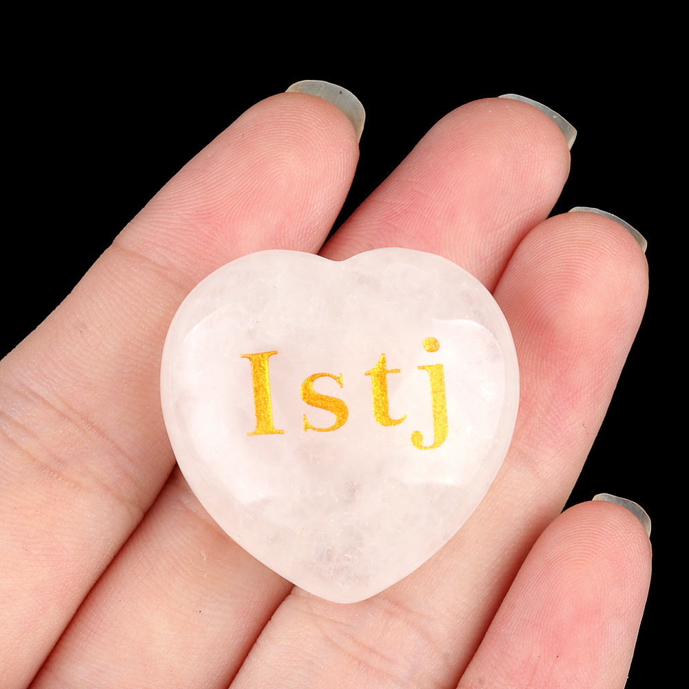 1967-White crystal love lettering MBTI16 personality type I person E person desktop ornaments student club gift