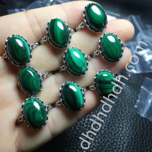 Malachite rings