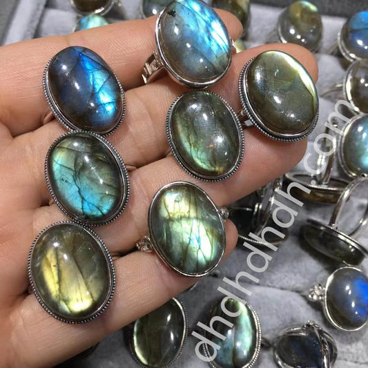 Labradorite rings