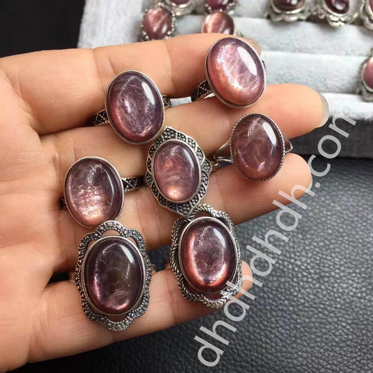 Lepidolite rings