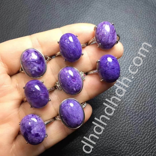 Charoite rings