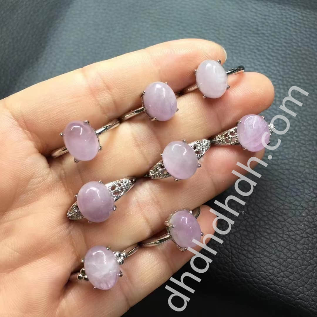 Kunzite rings