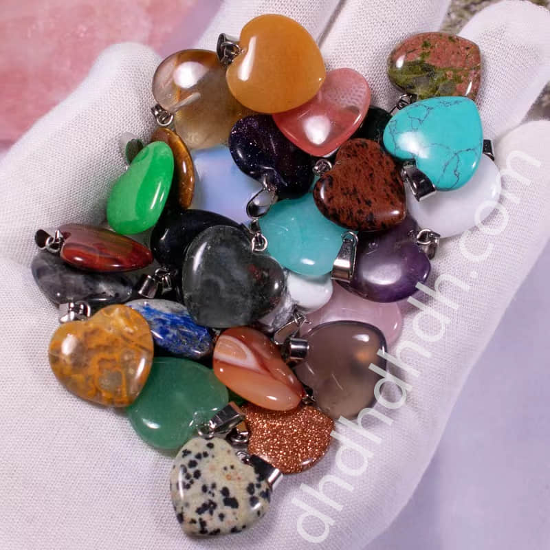 Mixed 10pcs heart pendants one bag