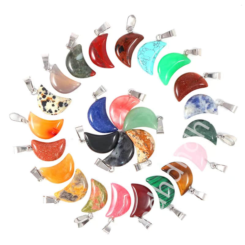 Mixed 10pcs moon pendants one bag