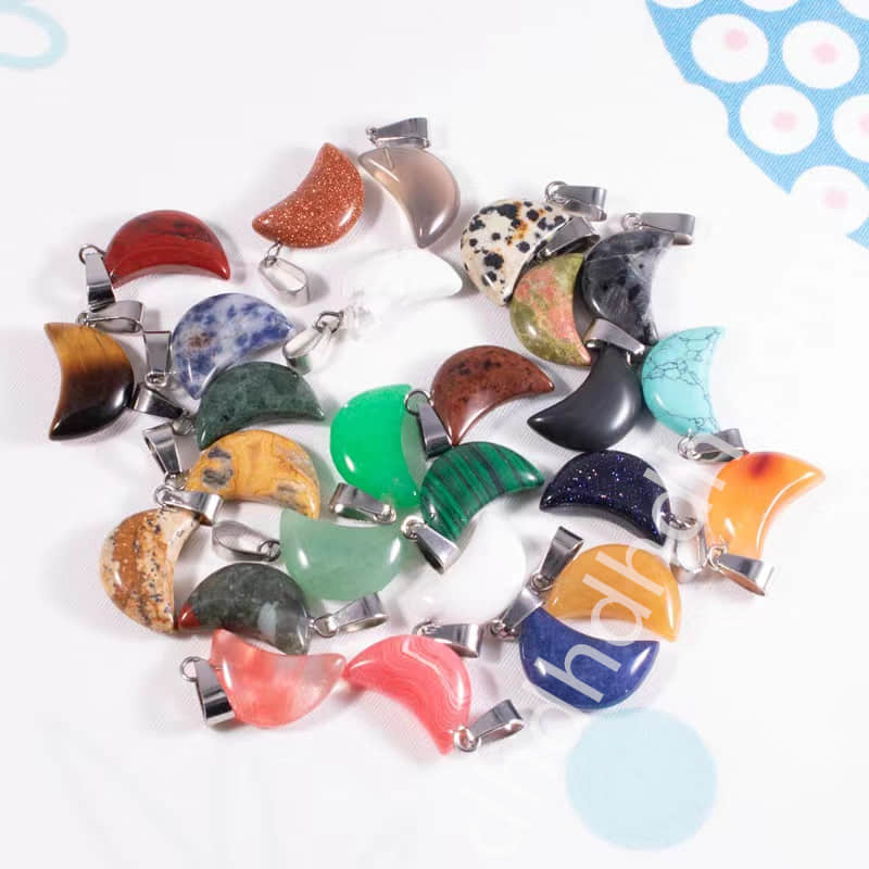 Mixed 10pcs moon pendants one bag