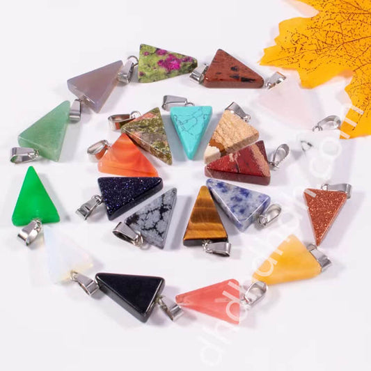 Mixed 10pcs triangle pendants one bag