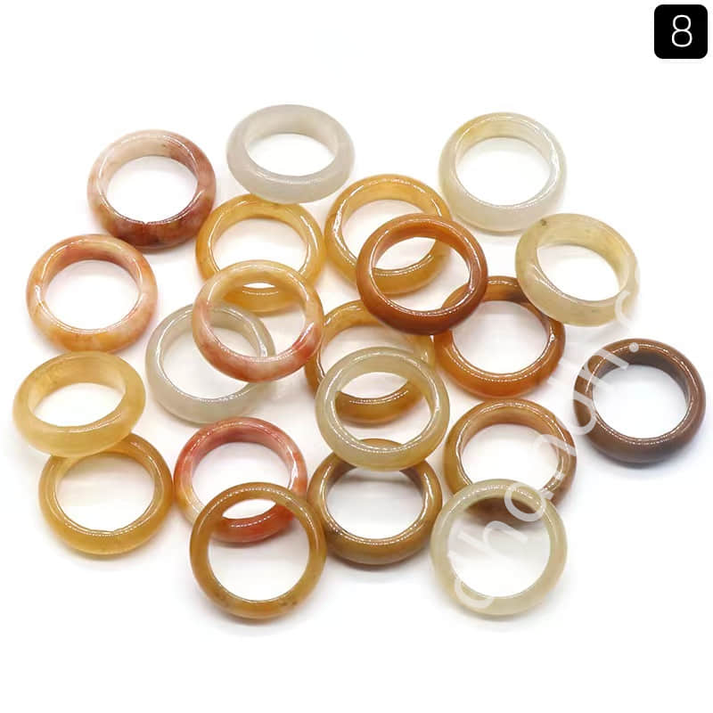 Mixed crystal rings 2pcs