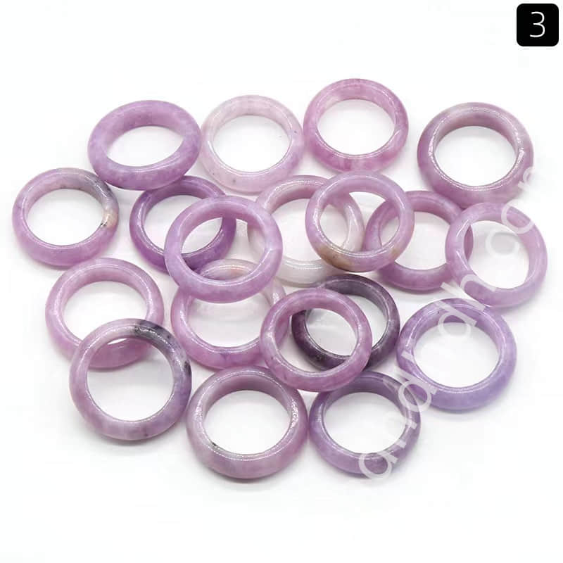 Mixed crystal rings 2pcs