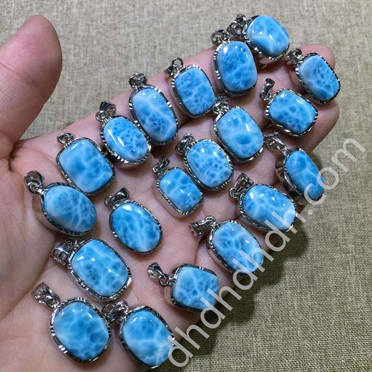 Sliver Larimar pendant