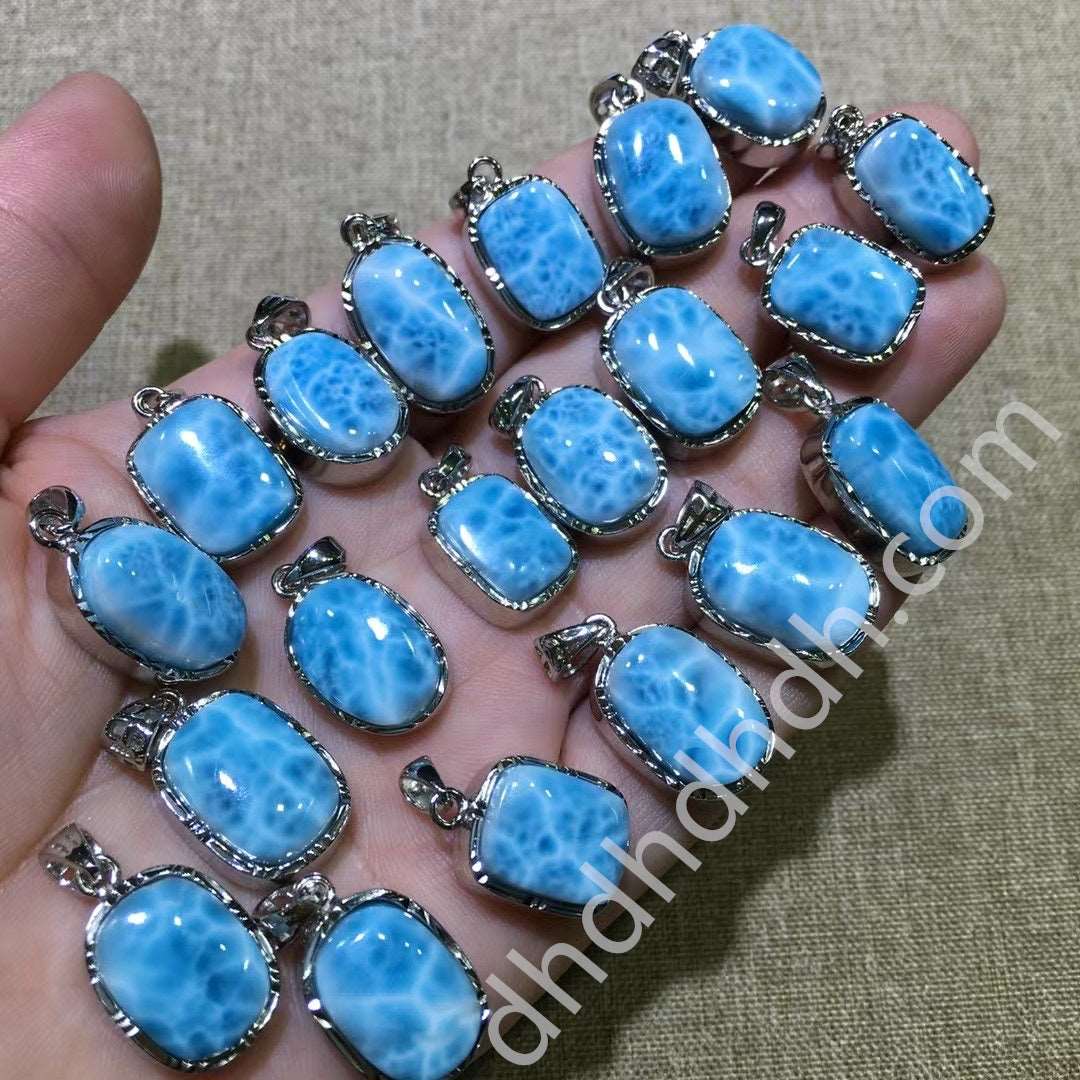 Sliver Larimar pendant